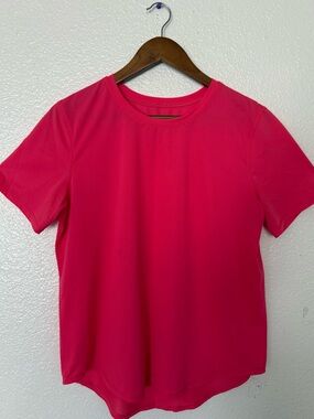 lululemon athletica Hot Pink Short Sleeve Tank Top Sz 10